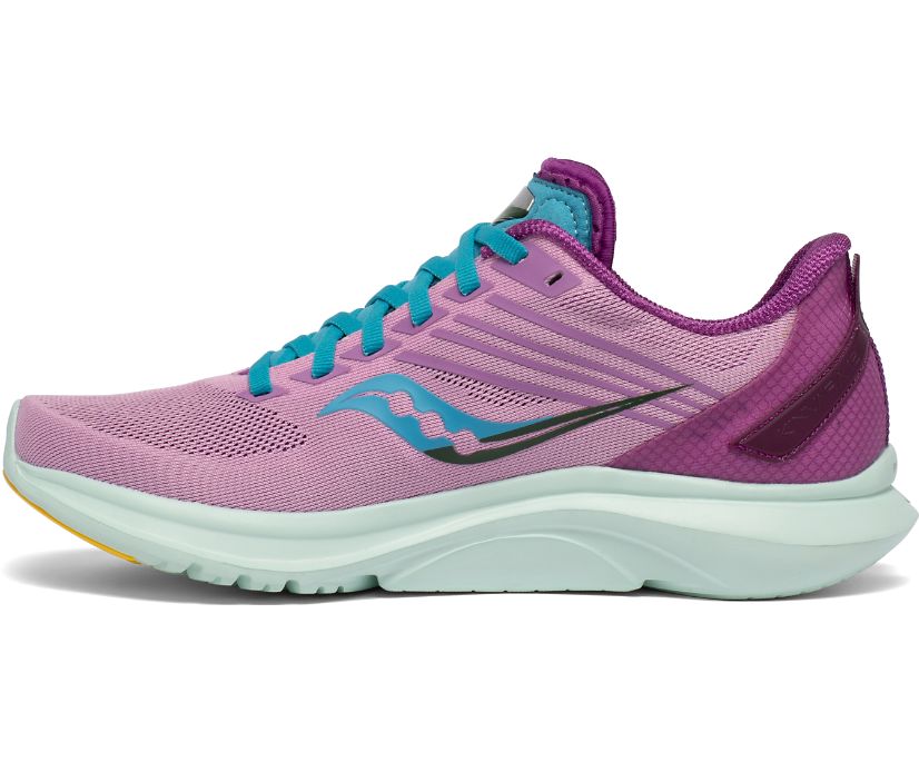 Women's Saucony Kinvara 12 Running Shoes Pink / Blue | Singapore 171GSOL